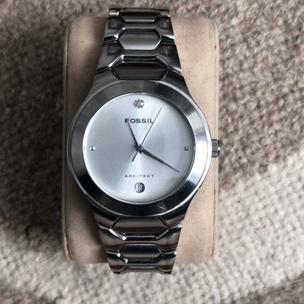 Men’s Fossil Arkitekt  Watch. Silver